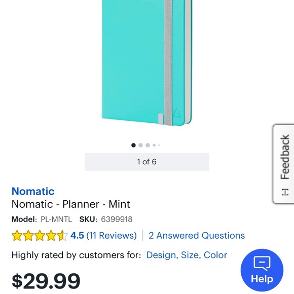 nomatic Office Nomatic Planner Mint Poshmark